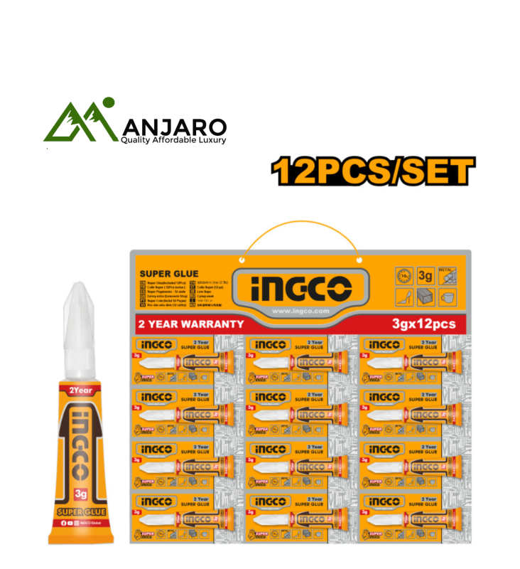 Ingco HSGU3122 Super glue(Included 12pcs)