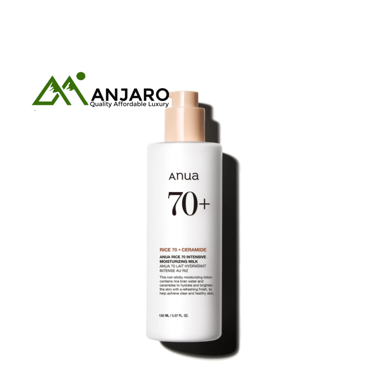 ANUA Rice 70 Intensive Moisturizing Milk – 150 ml Lightweight Lotion with 70% Rice Water, Niacinamide & Ceramides for Deep Hydration