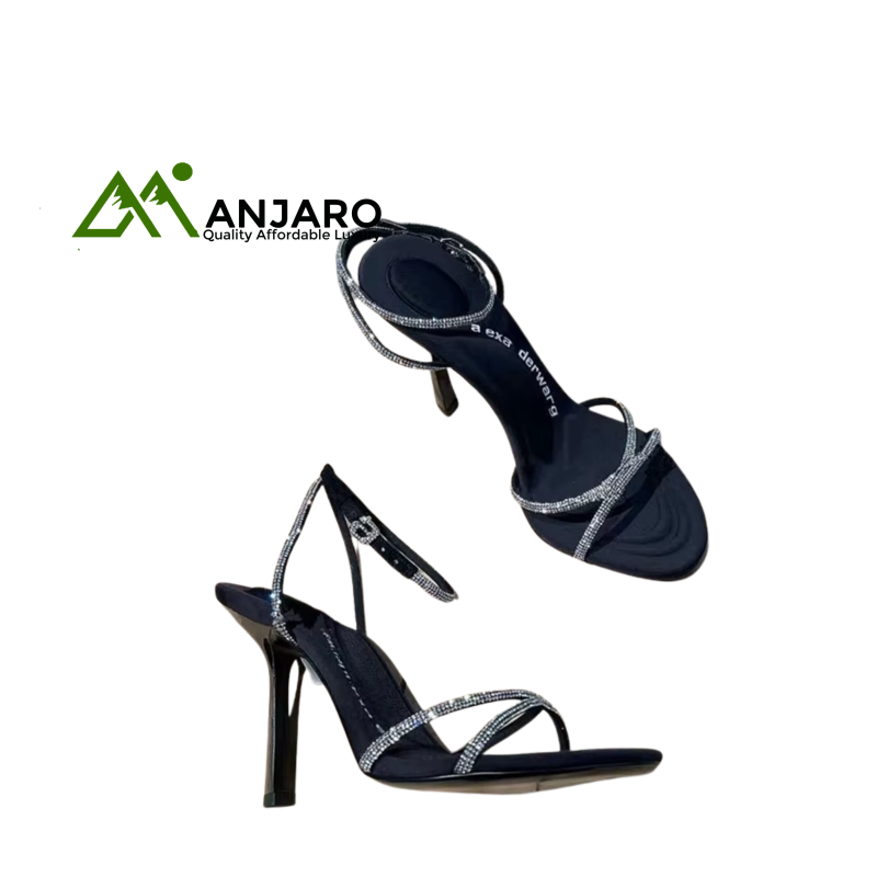 Stiletto High Heels for Women – Open Toe Rhinestone Strap Sandals, Super High Thin Heel Outdoor Fashion