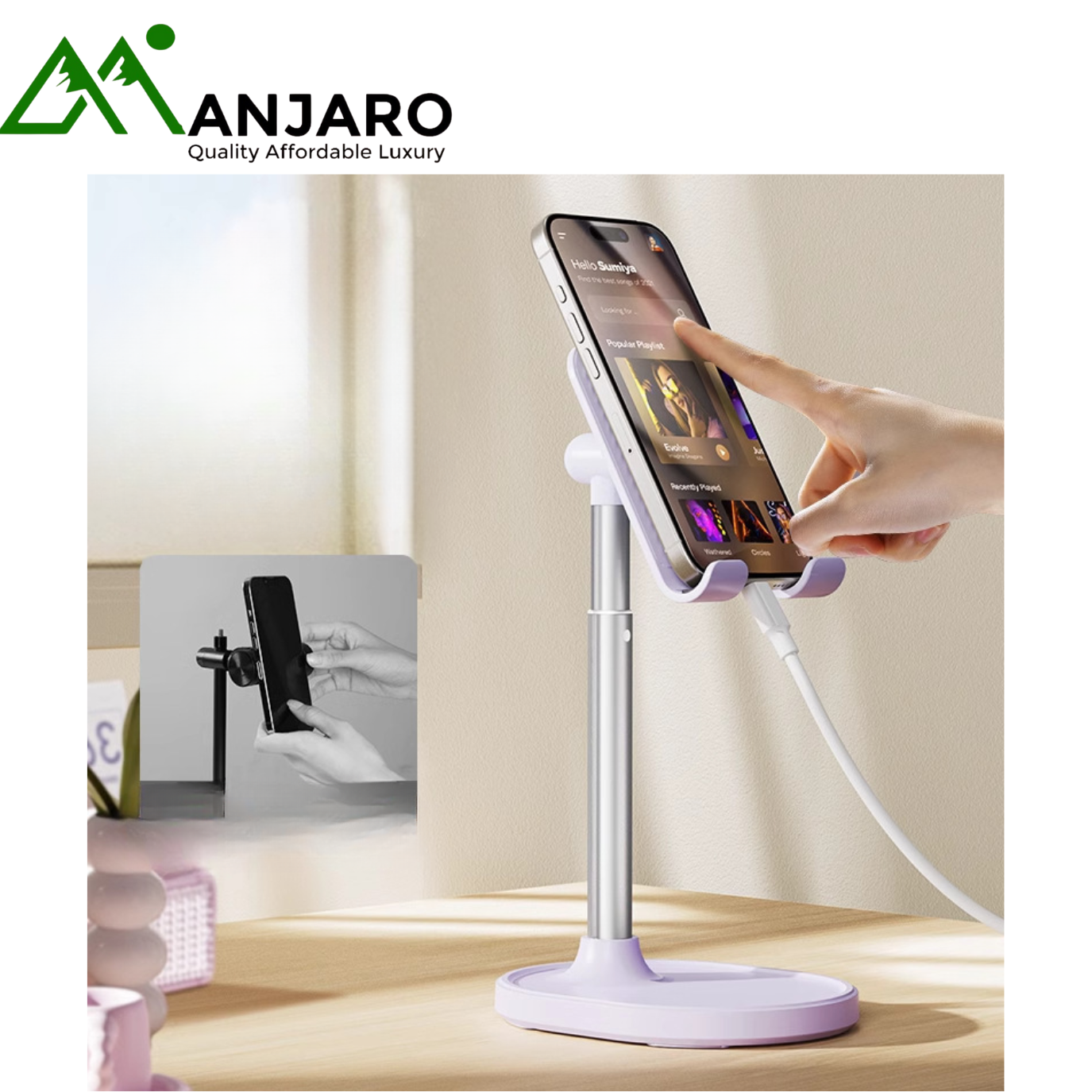 Mobile Phone Metal Desktop Lazy Stand (Shipping Fee Included)
