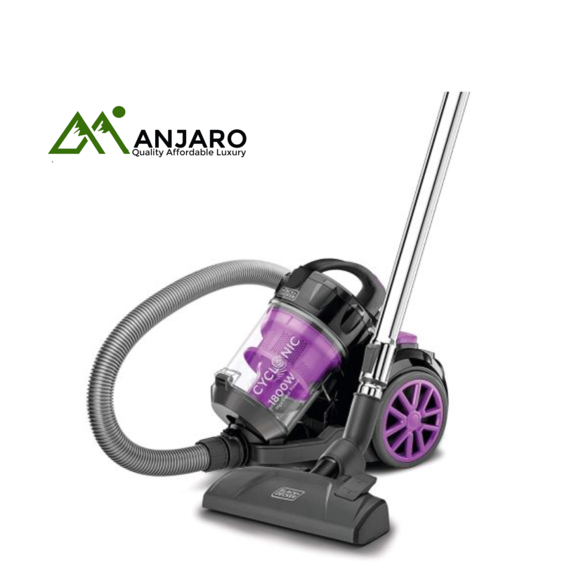 Black & Decker Vacuum Cleaner  – 1800W Cyclonic Suction with HEPA Filter & Dust Bag VM1880-B5