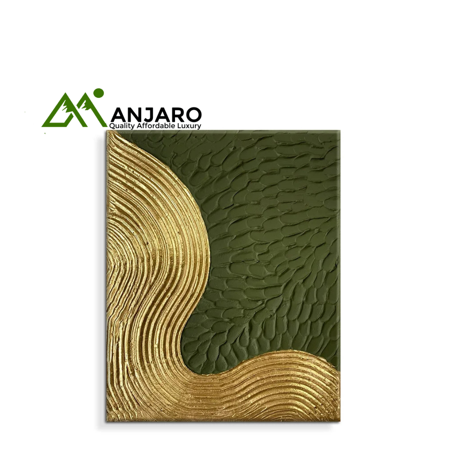 Hand-Painted Oil Painting for Living Room – Elegant Abstract Wall Art Canvas