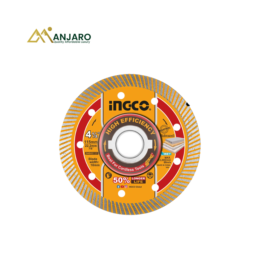 Ingco Ultrathin Diamond Cutting Disc with Flange 115mm & 125mm DMD051151/DMD051251