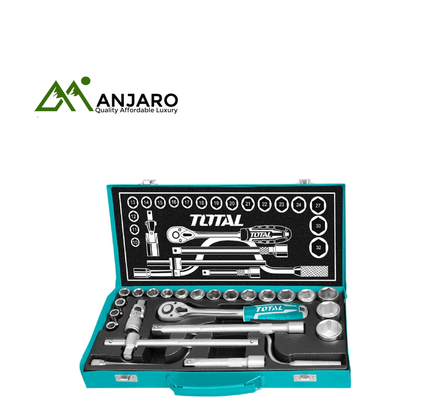 Total THT141253 24 Pcs 1/2" socket set