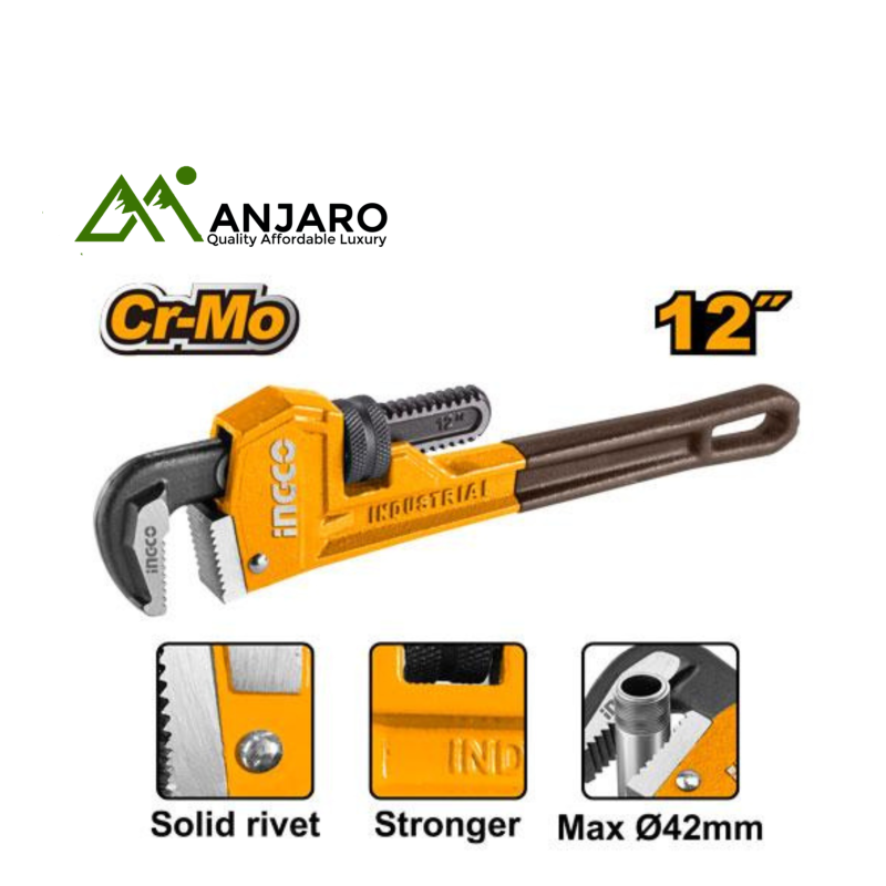 Ingco Pipe Wrench – 12" HPW0812