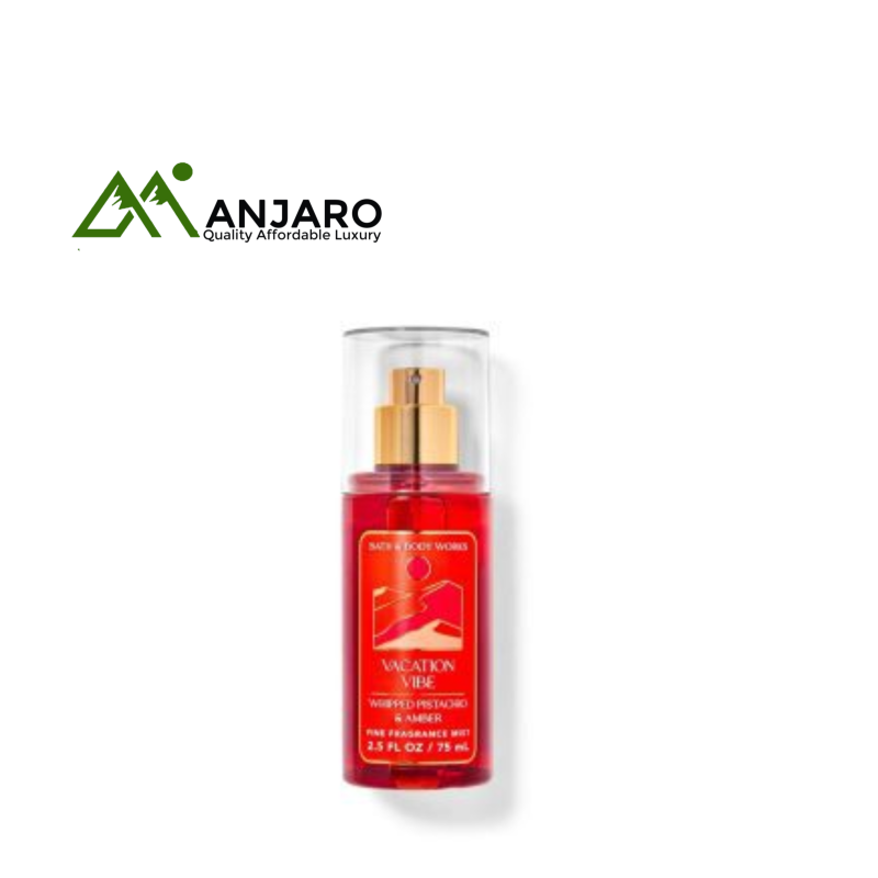 BATH & BODY WORKS Vacation Vibe Whipped Pistachio & Amber Fine Fragrance Mist – 75ml | Warm, Cozy Scent for On-the-Go Glow