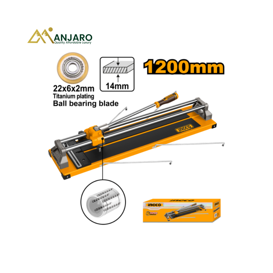 Ingco Tile Cutter – 1200mm Manual Tile Cutting Machine – Tungsten Carbide Blade HTC12001