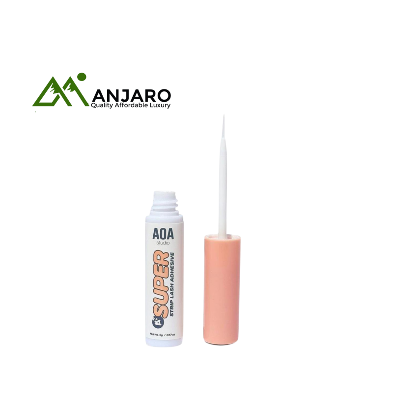 AOA A+ Super Strip Lash Adhesive – 5 g Waterproof, Latex‑Free Clear & Dark Lash Glue with Precision Brush