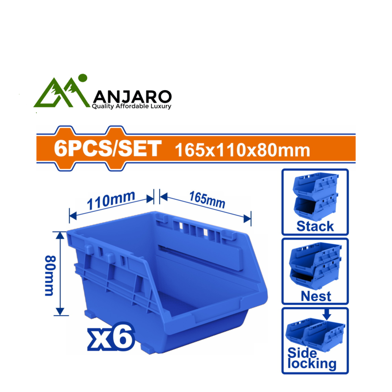 WTB8336 6 Pcs Storage Bins Set