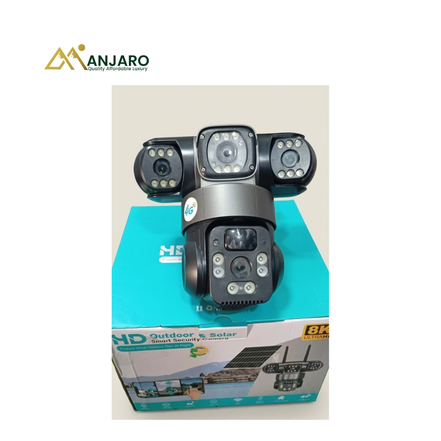 V380 Pro 3-Lens PTZ WiFi Security Camera – 6MP Smart Outdoor CCTV with AI Motion Detection