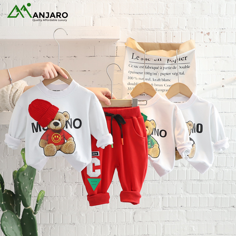 Children Clothing Boy Clothes Sets Kids Wear Outfit Casual New Design 0–5 Years | Soft Cotton-Poly Blend for Everyday Comfort(Shipping Fee Included)
