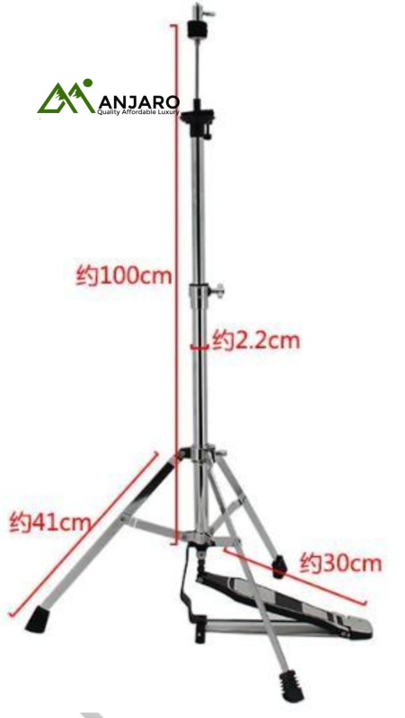 Asanasi H-100 Hi-Hat Stand – Single Chip, Steel Body, 22mm Thick Pipe