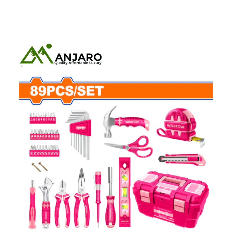 89 Pcs Pink Hand Tools Set WHS3B89