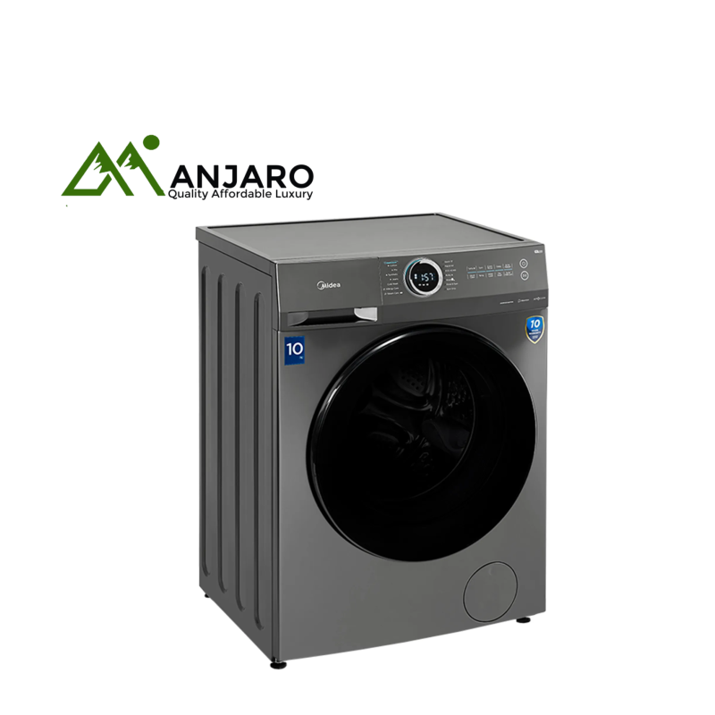 BRUHM BWF-090G Front Load Washing Machine – 9KG, Inverter Motor, Silver
