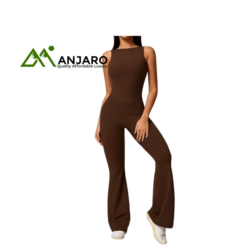 Women’s Butt-Lifting Yoga Jumpsuit – Sleeveless Hollow Back One-Piece with U-Shape Contour Design
