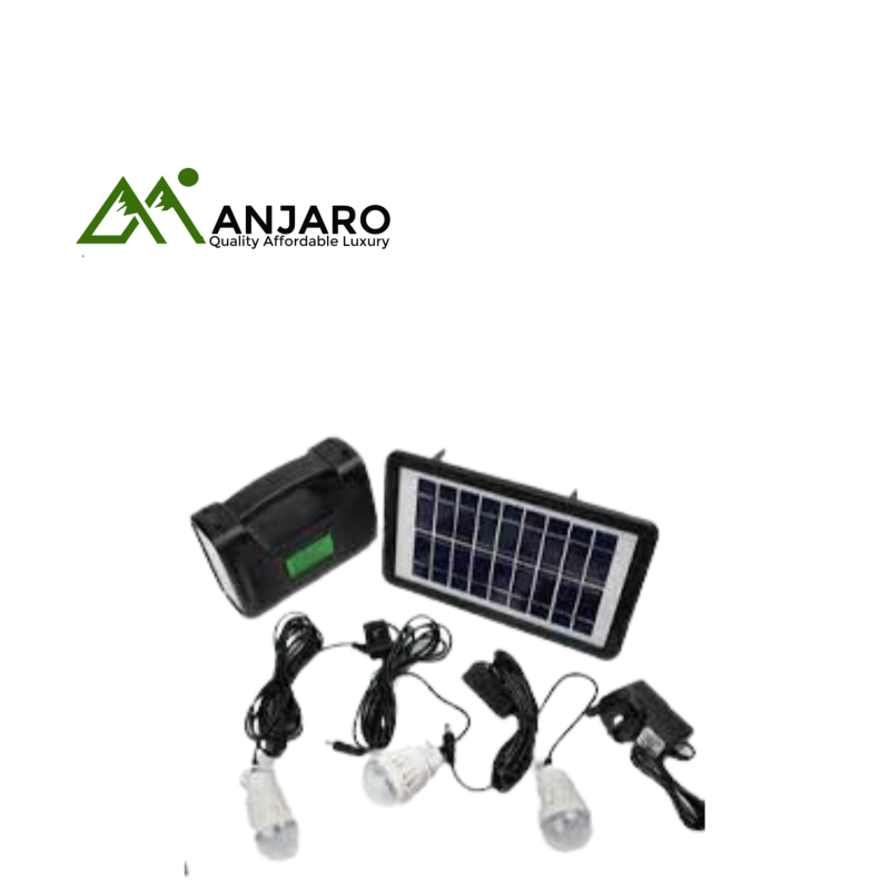 038 Mini Solar Lighting System – 4W Solar Panel, 250 Lumens, 5200mAh Battery, Up to 22 Hours Runtime