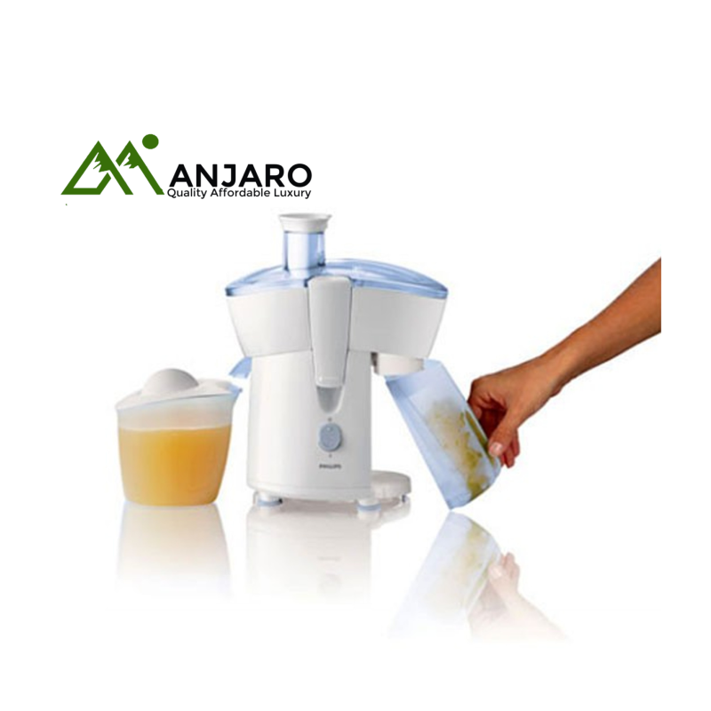 PHILIPS HR1823 Juice Extractor – Compact 400W Centrifugal Juicer with Pulp Container, White