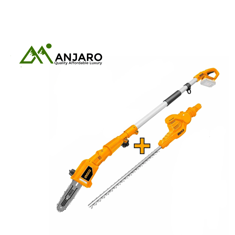 CPTS201681 20V Cordless Pole Saw with Hedge Trimmer – 8" Bar & 460mm Blade for High Reach Trimming