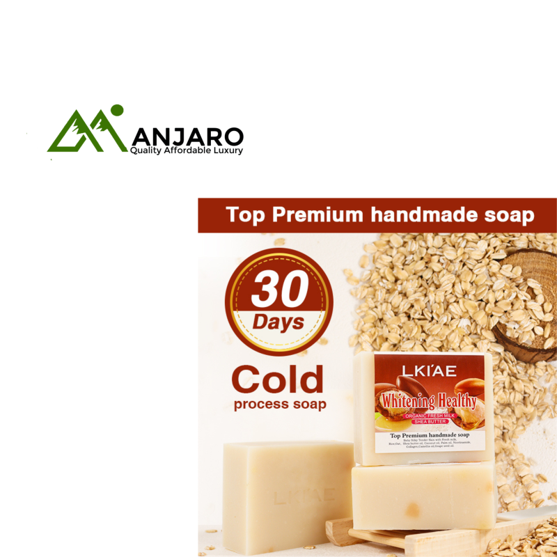 LKIAE Organic Oats & Rice Handmade Baby Whitening Soap