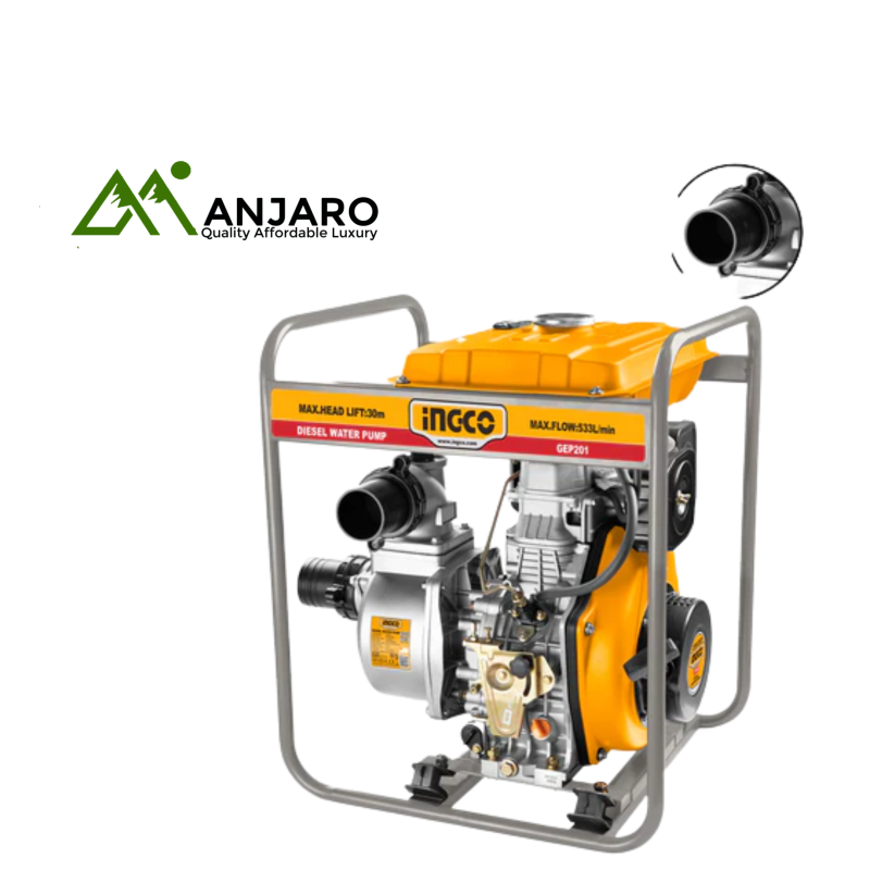 GEP406 Diesel Water Pump – 9HP 4" High-Capacity Pump | 1420L/Min Flow & 25m Lift Performance