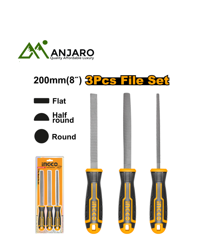 Ingco HKTFW0308 3 Pcs wood file set