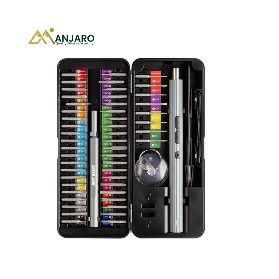 Green Lion 58-in-1 Electric Screwdriver Set – Rechargeable Precision Repair Tool Kit with LED Light & Type-C Charging