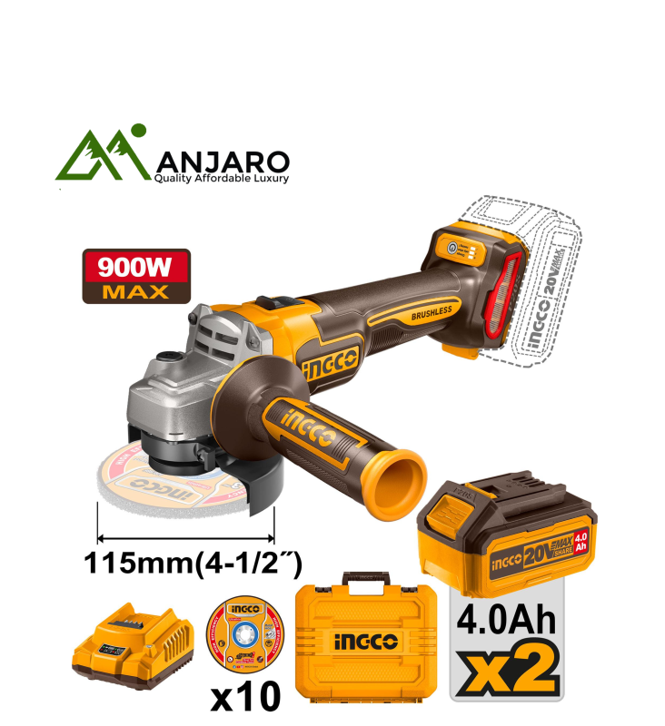 Ingco CAGLI211542 Cordless angle grinder