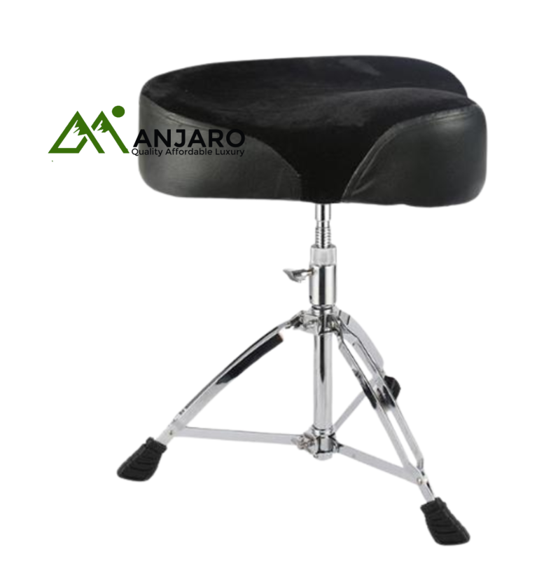 T-501BK Saddle Drum Throne – 25mm Alloy Frame, Leather Sponge Seat, 50–68cm Adjustable Height