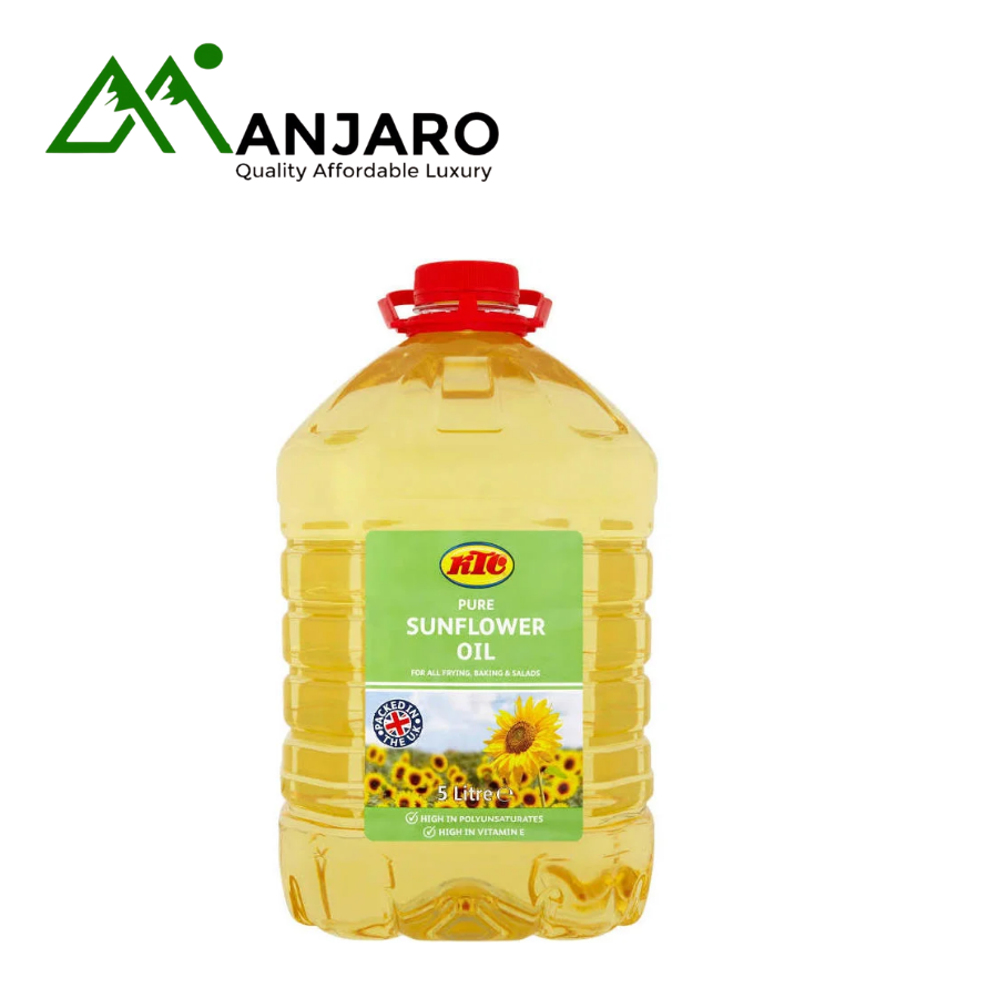 KTC Sunflower Oil – 5 Litres | 100% Pure, Heart-Healthy Cooking Oil for Everyday Meals