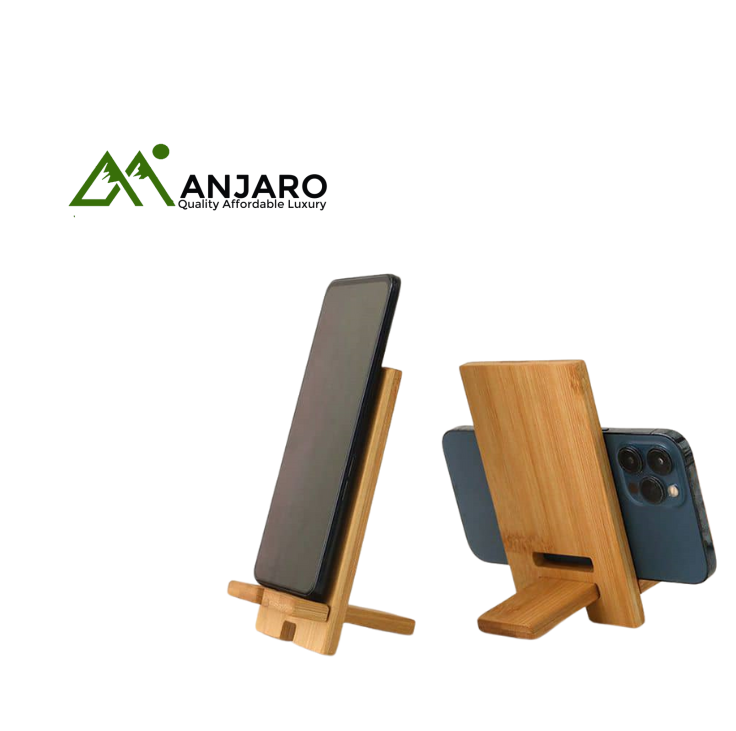 Wooden Phone Stand – Universal Holder for Desk & Table | Natural Finish, Hands-Free Viewing, Minimalist Design