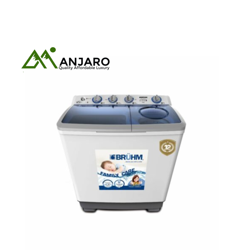 BRUHM Washing Machine BWT-070G - Twin Tub, 7kg Capacity