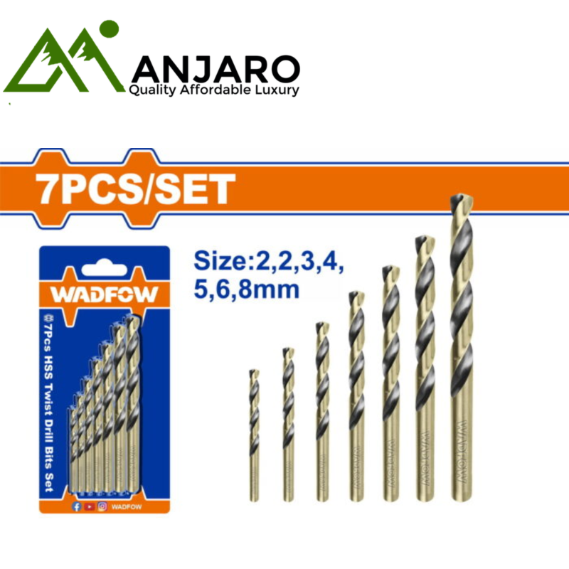 WTD3K01 – 7 Pcs HSS Twist Drill Bit Set