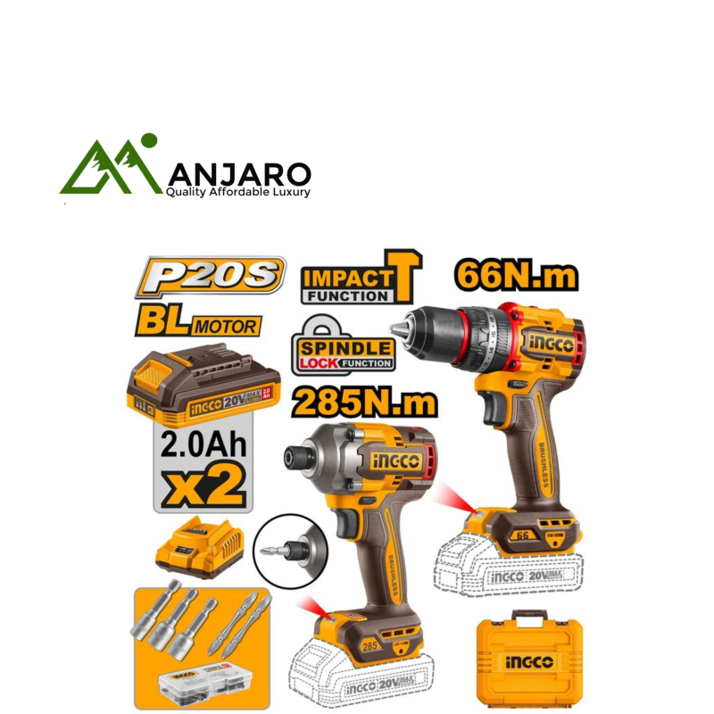 Ingco CKLI20277 Cordless 2 pcs combo kit