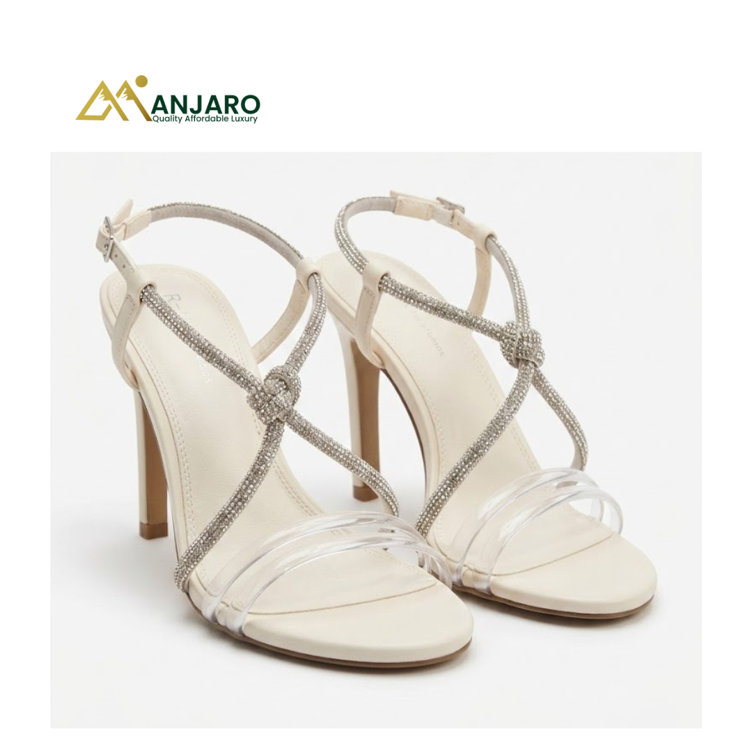 River Island Studios Wide Fit Heeled Sandals – Women’s Comfort Heels (UK Size 5)