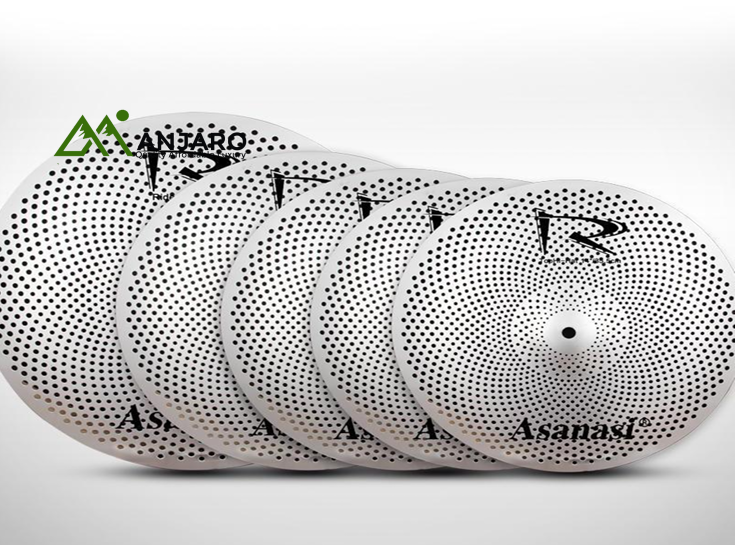 5-Piece Alloy Mute Cymbal Set (14"–20") – Low-Volume Practice Cymbals