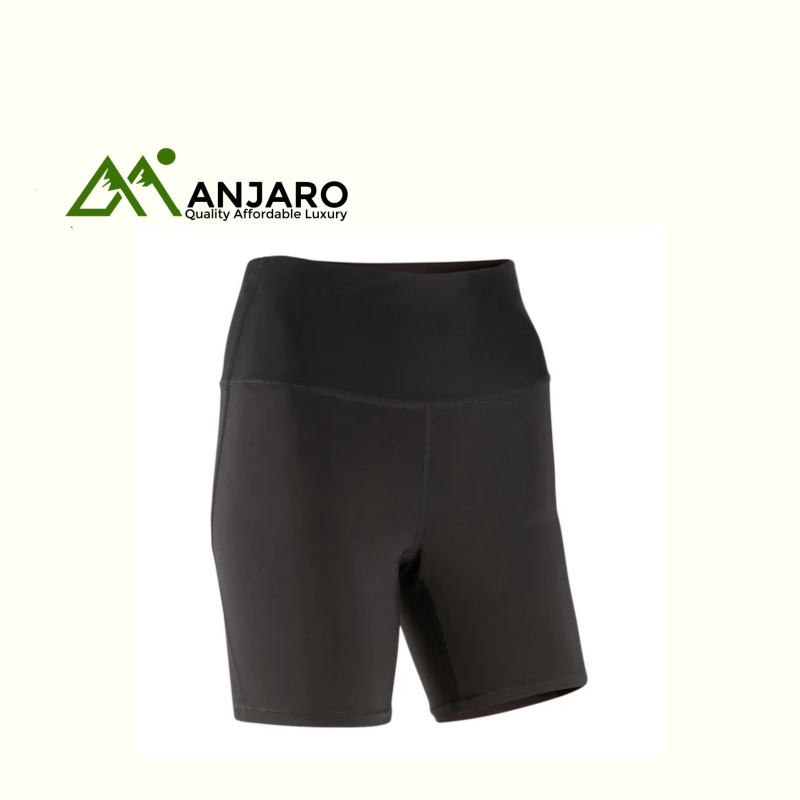 Shaping High-Waisted Fitness Cardio Shorts – Black | Seamless Fit, Sweat-Wicking & Anti-Chafing Support