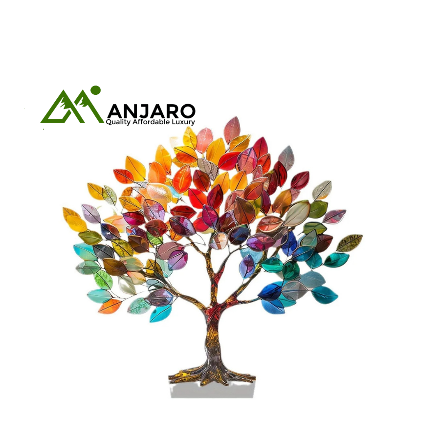 Water-Resistant Acrylic Plant 2D Desktop Decoration – Tree-of-Life Panel Art Deco Accent