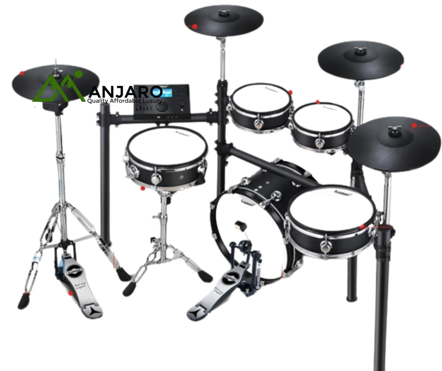 MX516 Electric Drum Set – Mesh 5-Drum, 4-Cymbal Kit with Extensible Poplar Shells & Real Pedal Simulation (No Throne)