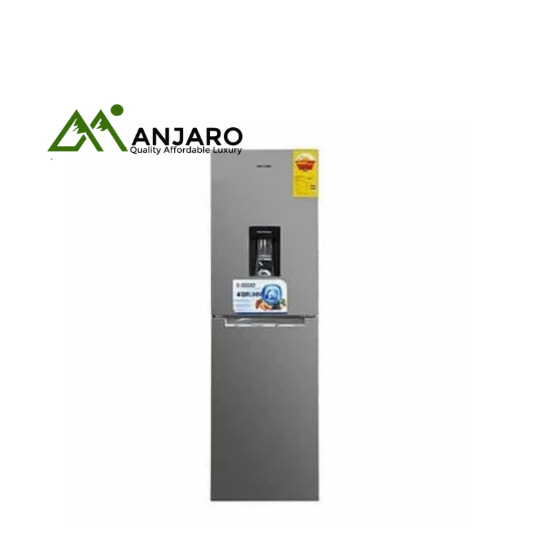 Bruhm BFD-285MD 285L Bottom Freezer Refrigerator (Inox) – Spacious Cooling with Water Dispenser & Energy Efficiency