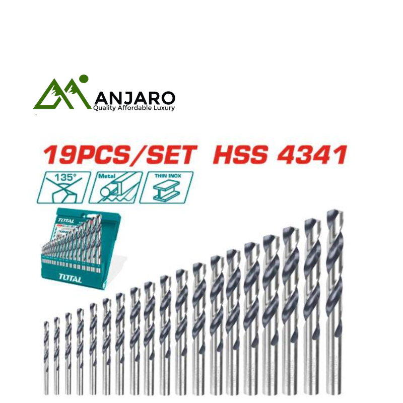 Total HSS twist drill bits set TACSD0195