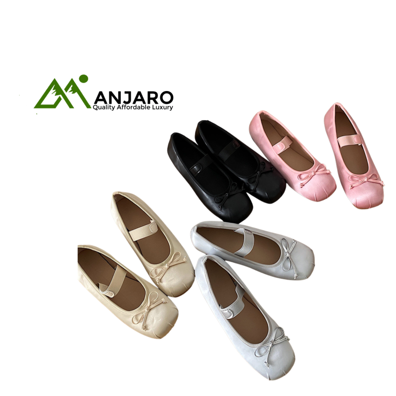 New Silver Mary Jane Ballet Flats for Women – Lightweight Soft-Soled Summer Shoes with Leather Lining