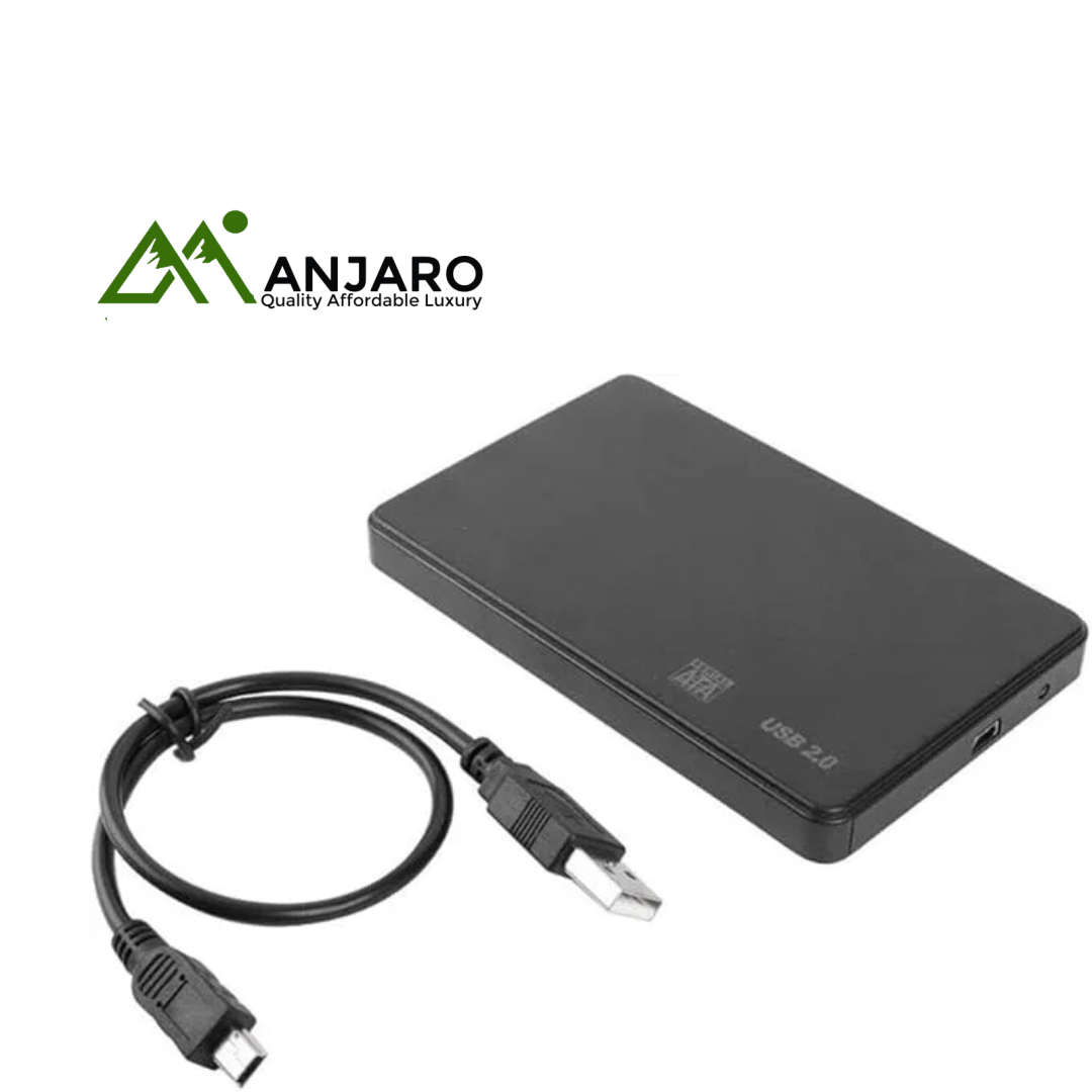 2.5″ SATA HDD/SSD to USB 2.0 Case Adapter – 5Gbps Enclosure for External Hard Drive – Plug & Play