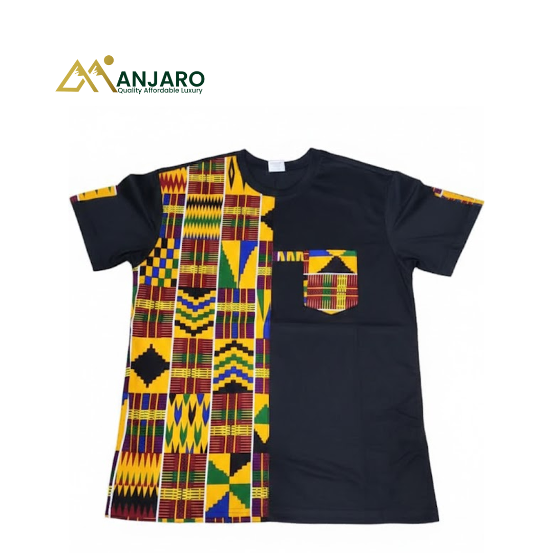 Prestige Kente Design T-Shirt – Black