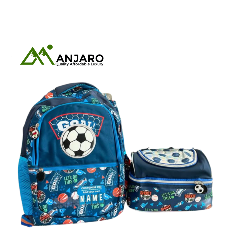 VEST 3D Football Kids Backpack & Lunch Bag