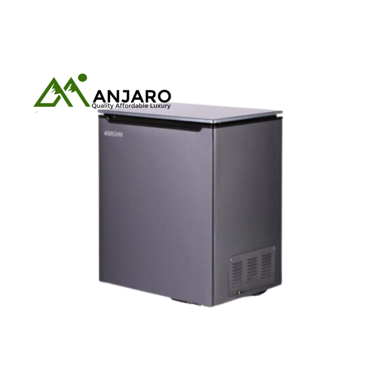 BRUHM Chest Freezer BCS-170EI – 142L, Inverter Compressor, Ultra-Thin Tempered Glass Lid, Electronic Touch Control, Super Freezing, Sterilization & Deodorization, Turbo Pan – Metal Cooling
