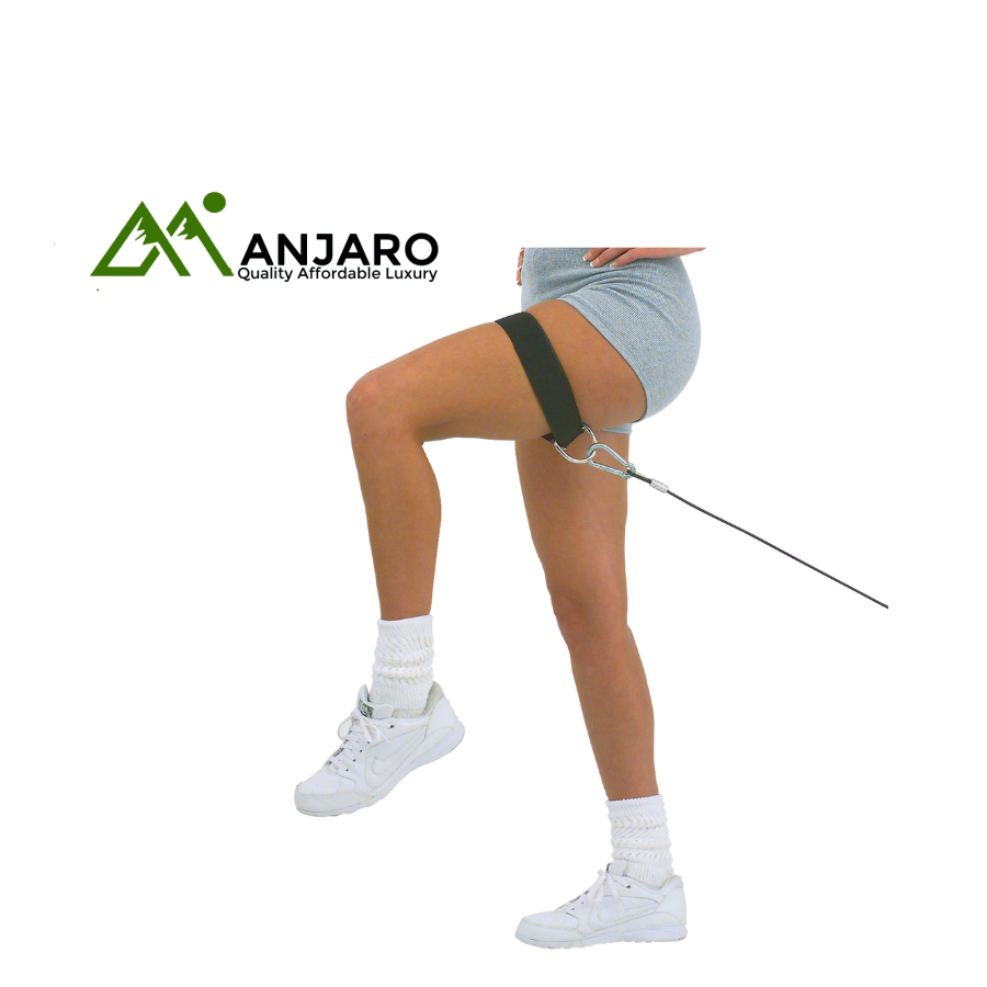 Body-Solid Combo Thigh/Ankle Strap TS31 – Adjustable Neoprene Strap for Glute, Hip & Thigh Training