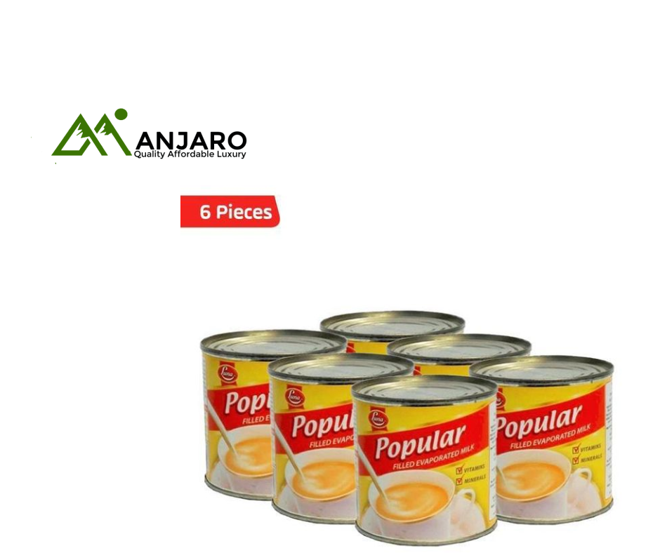 Popular Evaporated Liquid Milk - 150g × 6Tins