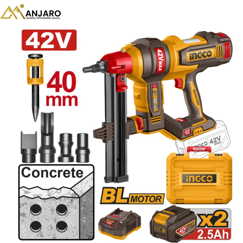 INGCO Cordless Concrete Nailer 42V CCNLI420602