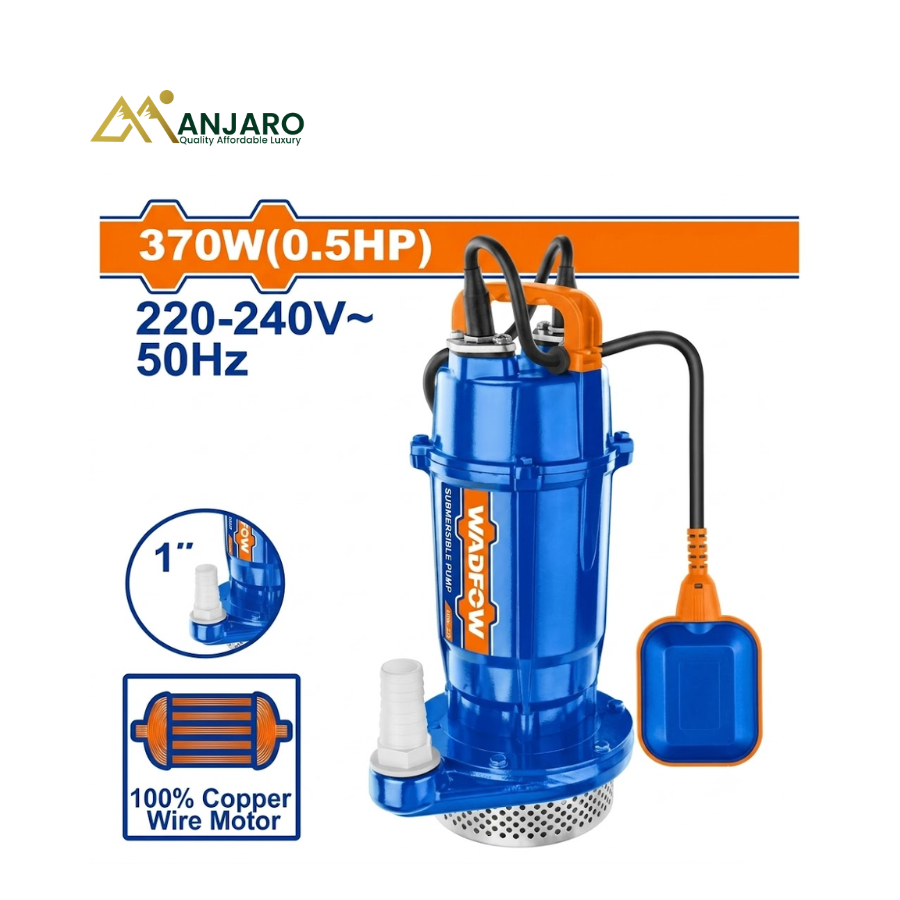 WADFOW Submersible Water Pump– 370W Copper Motor with Float Switch – 0.5HP WWPQA012