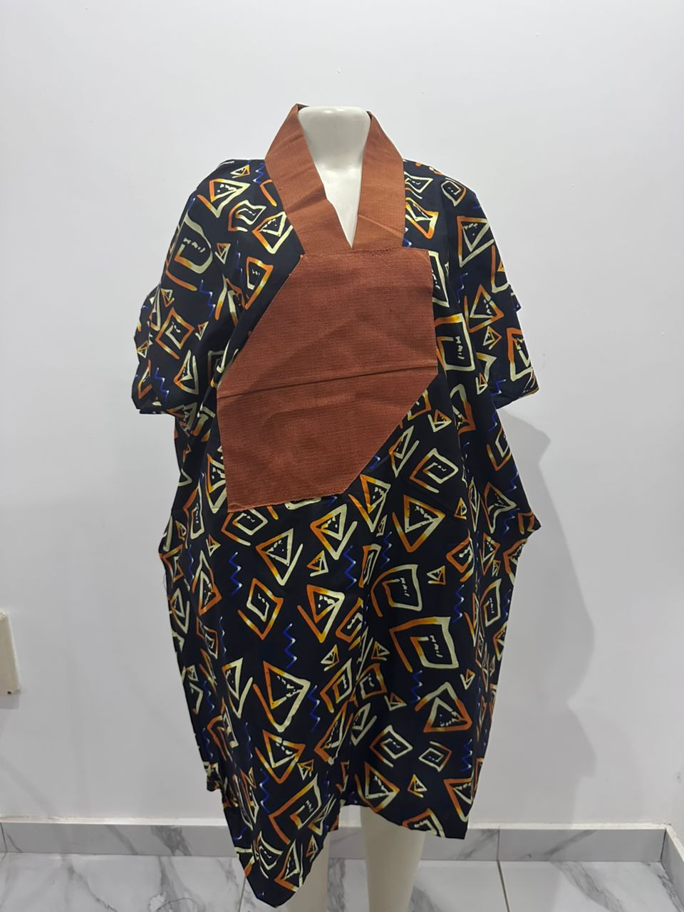 African Print Bubu Dress – One Size, Loose Fit, Breathable & Elegant